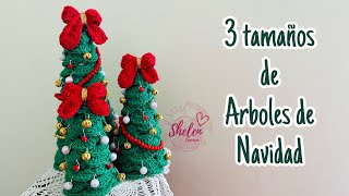 3 Tamaños de arboles de navidad 🎄 CROCHET ❤️🧶arbolnavideño crochet [upl. by Fairlie]