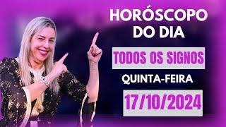 Horóscopo de hoje 171024 QUINTAFEIRA previsão para todos os signos amor saúde dinheiro [upl. by Meesan]