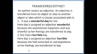 FIGURES OF SPEECH LEARN WITH EASY TECHNIQUES PART 5 TRANSFERRED EPITHET amp SYNECDOCHE PoeticDevices [upl. by Iatnohs940]