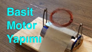 Basit Elektrik Motoru yapımı  2  simple electric motor [upl. by Devy723]