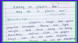 Essay on plastic ban say no to plastic use ll jsj jesy education [upl. by Laikeze65]