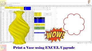 Print a Vase directly with Z control upgraded Generate gCode using EXCEL and Equation [upl. by Nylorak74]