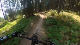 Epic Flow Trail Ride at Pass Powderkeg Mountain Alberta  GO FAST [upl. by Arelus]