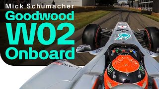 Mick Schumacher W02 Onboard at Goodwood [upl. by Nomrah884]