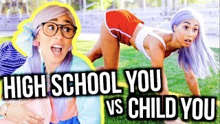 HIGH SCHOOL YOU vs CHILD YOU BACK TO SCHOOL  MyLifeAsEva [upl. by Magdalen]