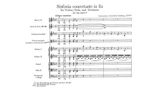 Mozart Sinfonia concertante in Eflat major K 364320d with Score [upl. by Isador308]