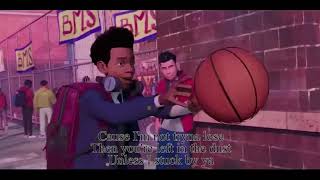 Post Malone Swae Lee Sunflower Spiderman Into the Spider Verse Clean Movie Version [upl. by Anorahs]