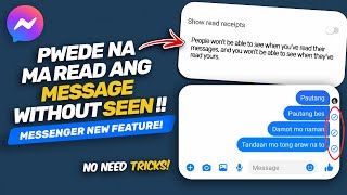 NEW Update ni Messenger Read without Seen  Messenger New Feature [upl. by Volding]