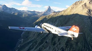 MSFS 2020  Matterhorn  Junkers JU52 [upl. by Attenaz747]