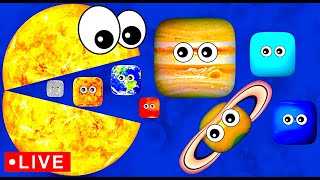 Square Planets for KIDS 🪐🪐🪐🪐🔴  Learn planets Mercury Venus Earth Mars Jupiter Saturn Uranus Neptune [upl. by Assilanna]