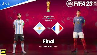 FIFA 23  Argentina Vs France  FIFA World Cup 2022 Qatar  Final  PS5™ 4K [upl. by Ulphi]