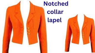 HOW TO DRAFT LAPEL NOTCHED COLLAR JACKET [upl. by Teteak]