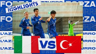 Highlights ItaliaTurchia 42  Futsal  Under 19  Qualificazioni Euro 2023 [upl. by Froma44]