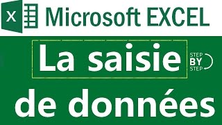 La saisie de données sous Microsoft Excel [upl. by Nymrak]