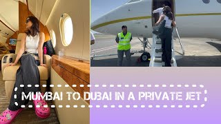 Mumbai to Dubai on a private jet 🛩️ luxury life 💎 viral trending privatejet luxury vlog travel [upl. by Vladimir]