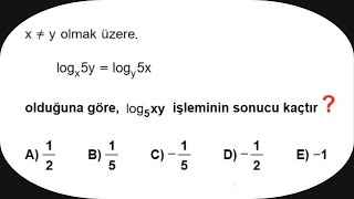 farklı ve güzel bir logaritma sorusu arayanlara gelsin 🧐 [upl. by Pals]