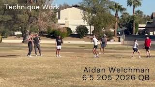 Under Center amp Technique  Aidan Welchman  2026 65 205 QB  112024  Elev8te QB Academy  AZ [upl. by Alomeda]