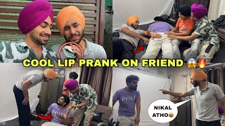 COOL LIP PRANK ON FRIENDS😱  FUNNIEST PRANK EVER BHUT GUSSE HO GYE SAB😡  BEING BRAND [upl. by Oiralednac]