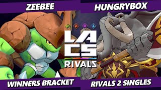 LACS Rivals  ZeeBee Kragg Vs Hungrybox Loxodont Rivals of Aether 2  RoA2 [upl. by Holly-Anne677]