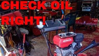 HOW TO Check Oil On Your Honda Snowblower [upl. by Hudis]