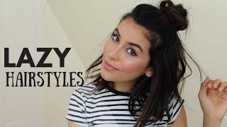 Cute Lazy Day Hairstyles NO HEAT [upl. by Nasas]