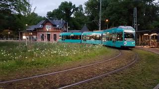 VGF Straßenbahn Typ R Linie 17 Einfahrt NeuIsenburg Stadtgrenze [upl. by Zia]