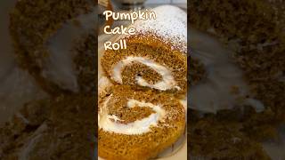 Pumpkin Cake Roll w cream cheese filling Recipe video linked pumpkinrecipe fallbaking pumpkin [upl. by Eisenstark]