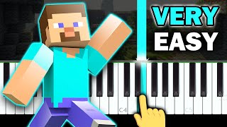 Minecraft  Subwoofer Lullaby  VERY EASY Piano tutorial [upl. by Attirehs]