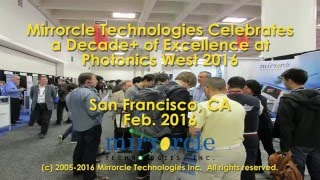 Mirrorcle Technologies at the Photonics West 2016 Exhibition [upl. by Salchunas933]