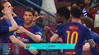 PES 2018 PC 4GB RAM Low Setting Gameplay  FC Barcelona 21 Liverpool FC PES Lover Indonesia [upl. by Adnauq542]