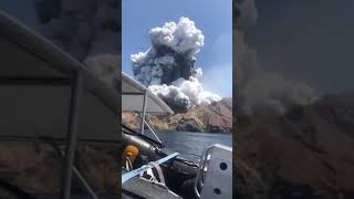 Whakaari  White Island eruption  raw video [upl. by Anilac]