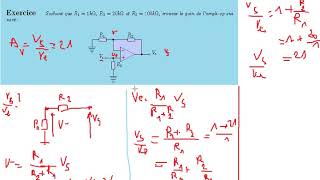 amplificateur opérationnel  exercice 2 [upl. by Kaltman480]