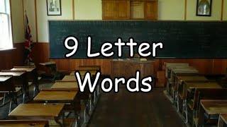 9 Letter Words [upl. by Aindrea444]