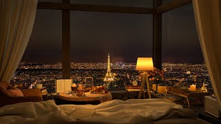 4K Cozy Bedroom in Paris  Smooth Piano Jazz Music for Relaxing Chilling [upl. by Naitirb]