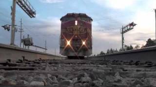 Railroad freight train runs over camera [upl. by Topper242]