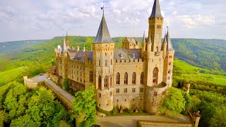 Hohenzollern Castle Aerials  Germany 🇩🇪 4K UHD [upl. by Hadsall455]