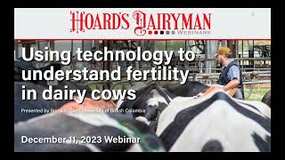 Using technology to understand fertility in dairy cows [upl. by Gove232]