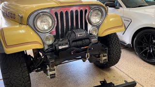 Cj7 winch plate and bumper install [upl. by Alyaj76]