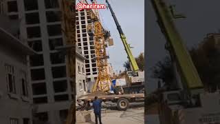 Crane accident 😭😭 crane accidenttrector shots [upl. by Ingalls]