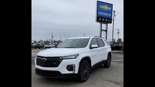 2022 Traverse RS  Summit White  Quick Walk Around [upl. by Meece413]