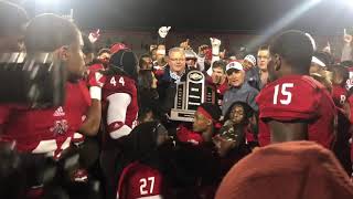 Nicholls celebrates Southland Conference football championship [upl. by Ellingston]