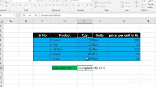 Sumproduct formula in Excel Jijajet computer Institute shortsvideoviralcomputereducational [upl. by Znerol959]