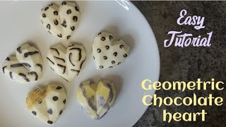 Geometric Chocolate hearts tutorial [upl. by Wally]