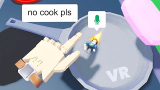 Roblox VR Hands Voice Chat BUT I Nicely Cook People [upl. by Enihsnus]