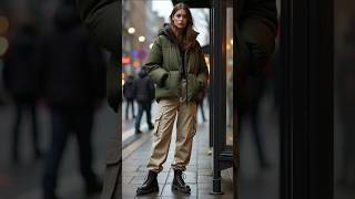 Trend Autumn 2024 Street Fashion Cropped Puffer Jacket amp Cargo Pants Vibes [upl. by Lavicrep]