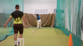 Cricket nets 15 year old faces sidearm [upl. by Llevert752]