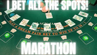 I PLAY EVERY HAND IN BLACKJACK MARATHON blackjack [upl. by Ardnaxela135]