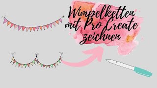 HOW TO WIMPELKETTEN ZEICHNEN  Wie man mithilfe von Pro Create einfache Wimpelketten zeichnen kann [upl. by Breeze99]