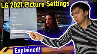 LG 2021 OLED TV C1 G1 Picture Settings Explained  Big Changes [upl. by Yelnet]