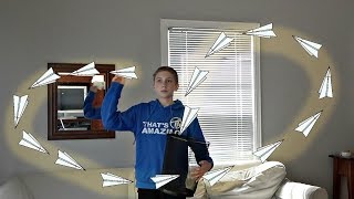 Tutorial  How to Make a BOOMERANG Paper Airplane  Thats Amazing [upl. by Gambrill]